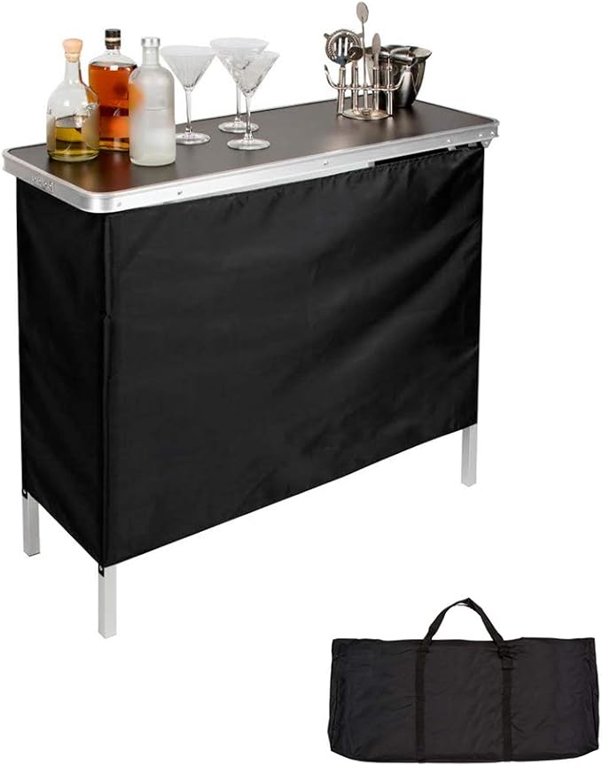 Trademark Innovations Portable Bar Table - Carrying Case Included -