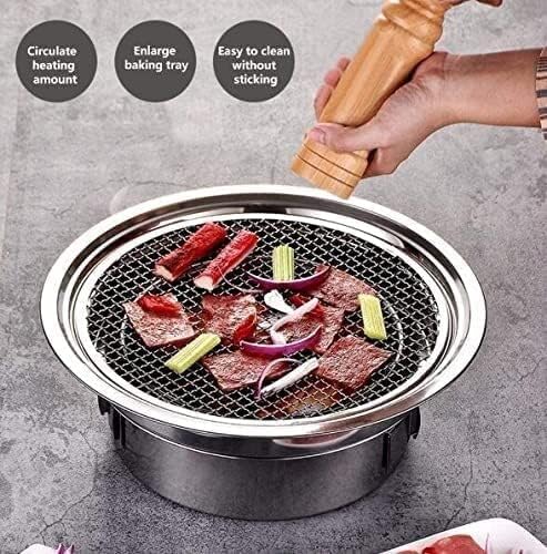 Barbecue Charcoal Grill Outdoor BBQ Grill Portable Camping Charcoal Grill Stainless Steel Reusable Grill For Terrace Indoor Outside Portable Charcoal Grill(35x12cm)