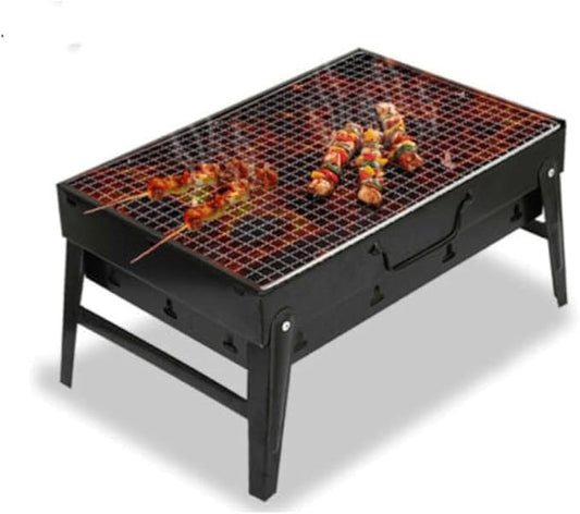 Barbecue Charcoal Grill Pull-Out Barbecue Grill, Portable Charcoal Grill, Bbq Tool Kits for Outdoor Courtyard Picnic Camping Tailgating Bbq Small Folding Tabletop Grill