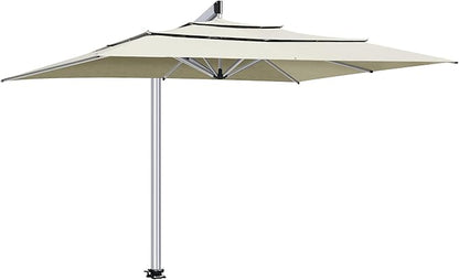 EliteShade USA Atlas 3-Tier 10x13FT Full Aluminum Cantilever Patio Umbrella for Outdoor restaurant Garden Courtyard Deck Pool and Marketing with Light,Natural