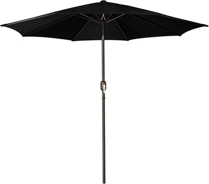 9' Outdoor Patio Umbrella, Outdoor Table Umbrella, Yard Umbrella, Market Umbrella with 8 Sturdy Ribs, Push Button Tilt and Crank