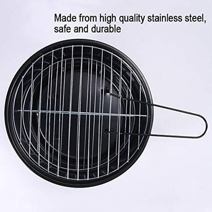 Portable BBQ Grill Round Barbecue Rack Stainless Steel Mini Charcoal Camping Tools