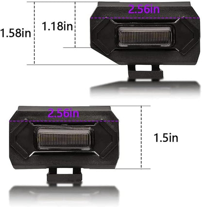 1Set Car LED Front Grill Lights External Grill Lamp Smoke Replacement Parts Car Accessories, Black, 500351180