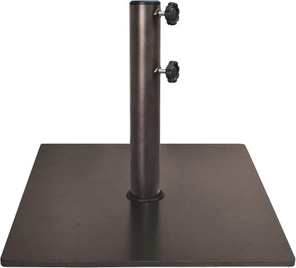 EliteShade USA Up to 160 lbs Heavy Duty Square Umbrella Base, Steel Plate Patio Umbrella Stand Holder for Outdoor Market Garden or Patio Table, Bonus 18.5" Weight Sandbag (Sand Not Included), Bronze
