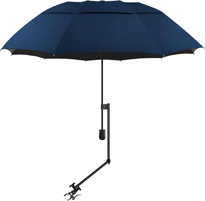 XLINGZA UPF 50+ Beach Umbrella with Adjustable Universal Clamp