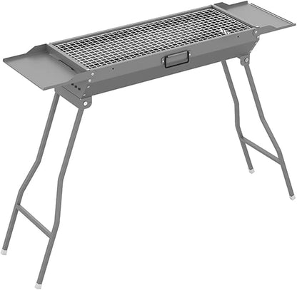 Grills Outdoor Cooking Charcoal, Stainless Steel Coating BBQ Grill Small Charcoal, Portable Charcoal Grill for Party Picnic Travel Home,RV Outdoor Cooking Use (Color : /Gray, Size : F)