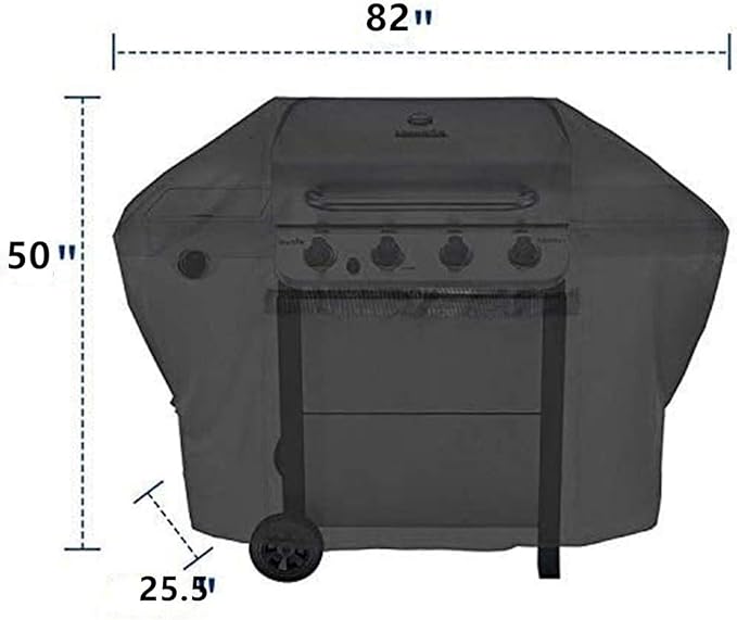 iCOVER Grill Cover, 82 Inch BBQ Grill Cover for Outdoor Grill, 600D Heavy-Duty Waterproof BBQ Cover, Fade Resistant Barbecue Cover, Large Gas Grill Covers for Weber, Charbroil, Brinkmann, etc