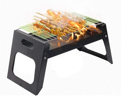 Portable Charcoal Grill for Camping BBQ Grills Outdoor Barbecue Grill Mini Folding BBQ Grill with Vents, Easy Carry, Quick Setup, No Assembly Needed, Ideal for Picnics, Beach, Garden,A-1