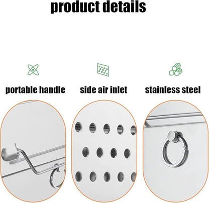Barbecue Charcoal Grill Portable Charcoal Grill Camping Fire Pit Foldable BBQ Stainless Steel Grill With Carrying Bag For Outdoor Camping Portable Charcoal Grill(27x20x20CM)
