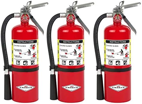 Amerex B500, 5lb ABC Dry Chemical Class A B C Fire Extinguisher (3, 7.25" W X 4.25" D X 15.25" H)