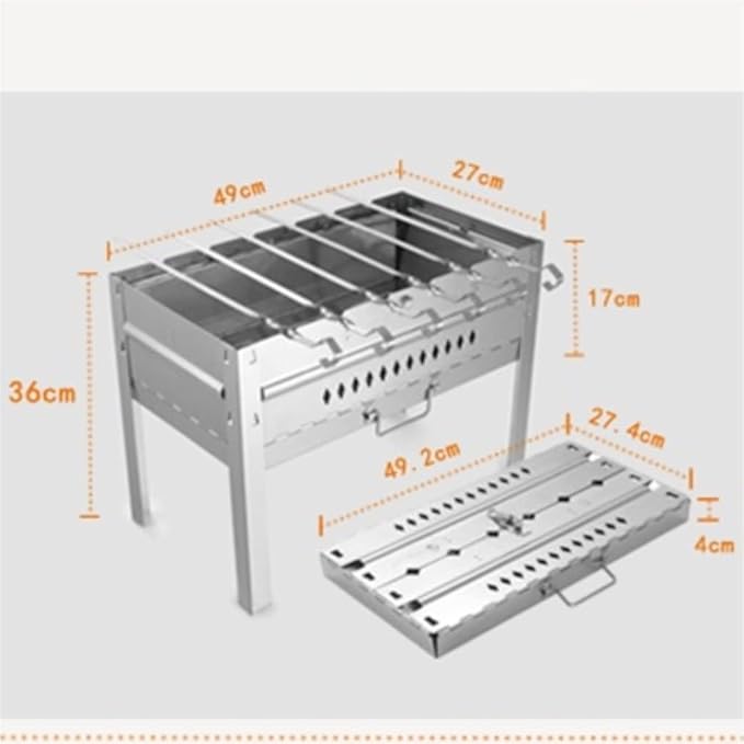Portable Charcoal Grill for Camping BBQ Grills Outdoor Barbecue Grill Foldable Large BBQ Rack Carbon Charcoal Grill for Outdoor Cooking,A-1