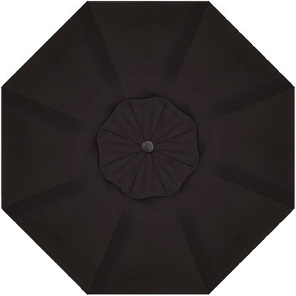 Treasure Garden 9ft Patio Umbrella - Outdoor Furniture Market Umbrella – Deluxe Auto-Tilt – Black Aluminum Frame (Sunbrella, Black)