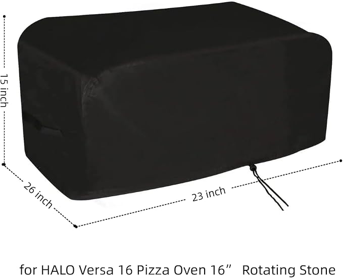 23 Inch Pizza Oven Cover Compatible with Halo Versa 16 Tabletop Pizza Oven | 23x26x15,Waterproof Dustproof Heavy Duty Oxford Fabric,Propane Gas Outdoor Pizza Oven Accessory for Halo Versa 16
