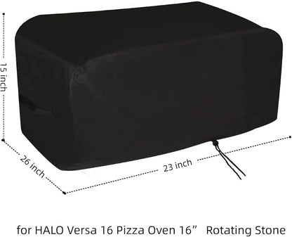 23 Inch Pizza Oven Cover Compatible with Halo Versa 16 Tabletop Pizza Oven | 23x26x15,Waterproof Dustproof Heavy Duty Oxford Fabric,Propane Gas Outdoor Pizza Oven Accessory for Halo Versa 16