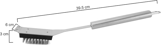 UIN Stainless Steel Grill Brush and Scraper 15.71”Long Handle Grill Cleaner for Outdoor BBQ, Cookout, Gas/Charcoal Grills