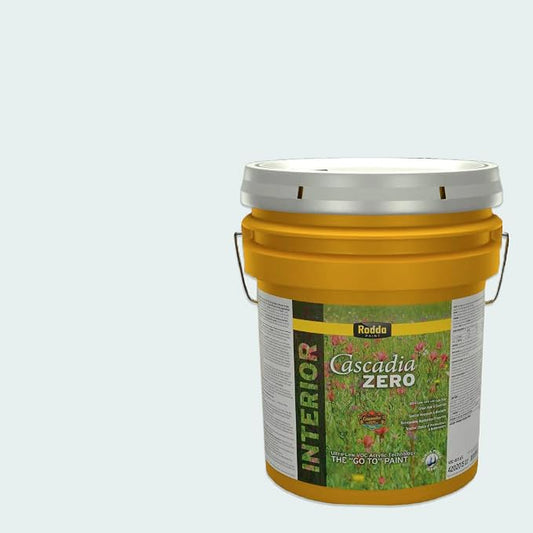 Rodda Paint CASCADIA ZERO Interior Flat Paint & Primer in One, 5-Gallon, Aquafir