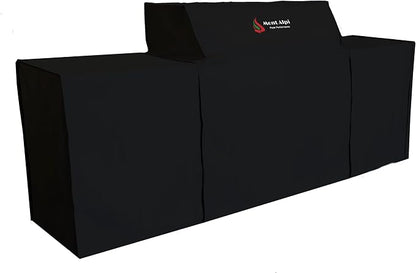 Mont Alpi Heavy Duty Black Water Resistant All Weather Cover for 82"W x 23"D Deluxe Original and Black Outdoor Kitchen Island Grill Models - MAi400 / MAi400-D / MAi400-BSS / MAi400-DFC / MAi400-BSSFC