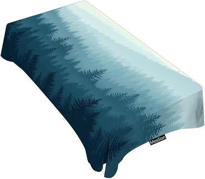 Moslion Tablecloth Forest Scenery Rectangle Tablecloth for Picnic BBQ Kitchen 60x84 Inch
