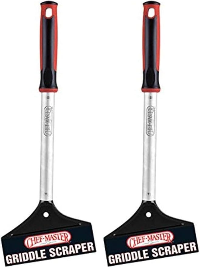 Chef-Master 90018 Economy Scraper, Large, Black (Pack of 2)