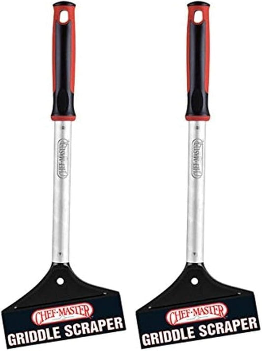 Chef-Master 90018 Economy Scraper, Large, Black (Pack of 2)