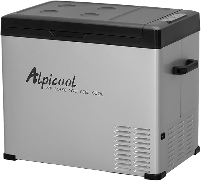 Alpicool C50 Portable Car Freezer, 12 Volt Refrigerator, 47 Quart Fast Cooling 12V Car Fridge, Car Cooler for RV, Truck, Camping, Outdoor -12/24V DC and 100-240V AC