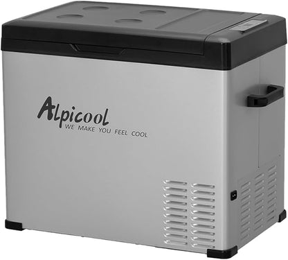 Alpicool C50 Portable Car Freezer, 12 Volt Refrigerator, 47 Quart Fast Cooling 12V Car Fridge, Car Cooler for RV, Truck, Camping, Outdoor -12/24V DC and 100-240V AC