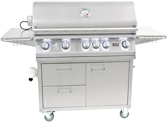 Lion 40 Inch Stainless Steel Propane Gas Grill On Cart