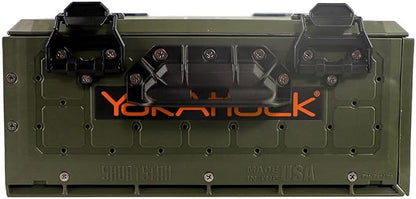 YakAttack ShortStak Solo Storage Box - Size & Color Options | Standalone Low-Profile Crate with Lid, Hinges & Latches | GridLoc Mounting Panels | Slider Feet for Under-Seat Use | Made in USA