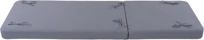 Christopher Knight Home Replacement Chaise Lounge Cushion 76.75 Inch Outdoor Recliner Pad with 4 Inch Foam Cationic Dyeable Polyester Fabric Water-Resistant Patio, Cushion Only, Dark Grey