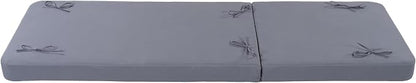 Christopher Knight Home Replacement Chaise Lounge Cushion 76.75 Inch Outdoor Recliner Pad with 4 Inch Foam Cationic Dyeable Polyester Fabric Water-Resistant Patio, Cushion Only, Dark Grey