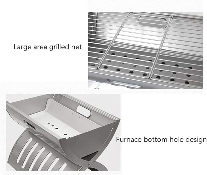 Camping Barbecue Grill Portable Charcoal Grill Tabletop BBQ Grill Folding Small Barbecue Grill for Outdoor Grilling Camping Barbecue Charcoal Grill