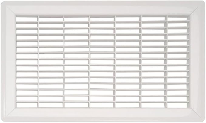 Imperial RG1213 Heavy Gauge Floor Return Air Grille, 8 x 16-Inch, White, 1-Pack