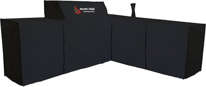Mont Alpi Cover for 94" W x 88" D Original Deluxe Black 805 Series L-Shaped Outdoor Kitchen with Beverage Center - MAi805-90BEV / MAi805-D90BEV / MAi805-BSS90BEV / MAi805-D90BEVFC / MAi805-BSS90BEVFC