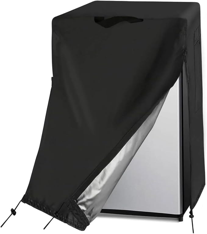 Mini Refrigerator Cover for Most 3.2 Cu Ft Single Door Beverage Fridge | 19x19x34,Waterproof Dustproof Heavy Duty Oxford Fabric,for Most 3.2 Cubic Feet Small Wine Freezer for Outside