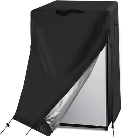 Mini Refrigerator Cover for Most 3.2 Cu Ft Single Door Beverage Fridge | 19x19x34,Waterproof Dustproof Heavy Duty Oxford Fabric,for Most 3.2 Cubic Feet Small Wine Freezer for Outside