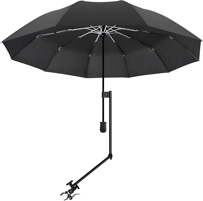 XLINGZA UPF 50+ Beach Umbrella with Adjustable Universal Clamp