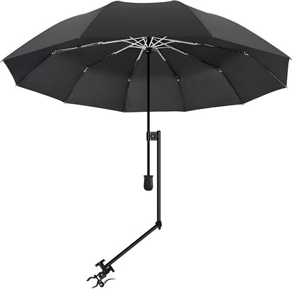 XLINGZA UPF 50+ Beach Umbrella with Adjustable Universal Clamp