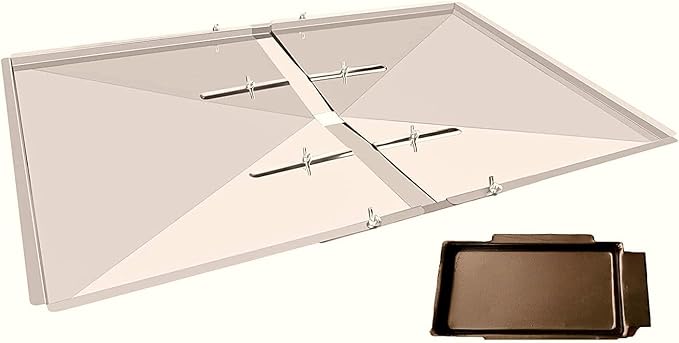 Replacement Grease Tray Set for Bbq Grill Models from Nexgrill, Dyna Glo, Kenmore, Backyard Grill, BHG, Uniflame and Others (20-23.5 inches)