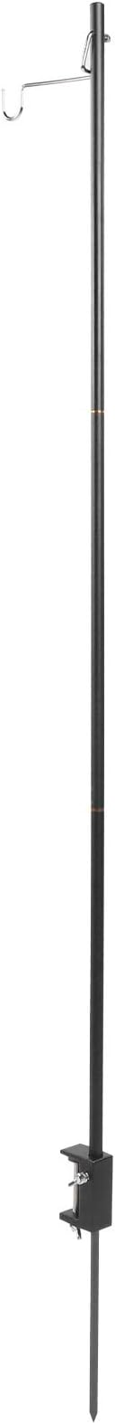 CHICIRIS Aluminum Alloy Light Stand, Portable Foldable Stainless Steel Hook Camping Lamp Pole with Storage Bag, for Outdoor Camping Picnic BBQ