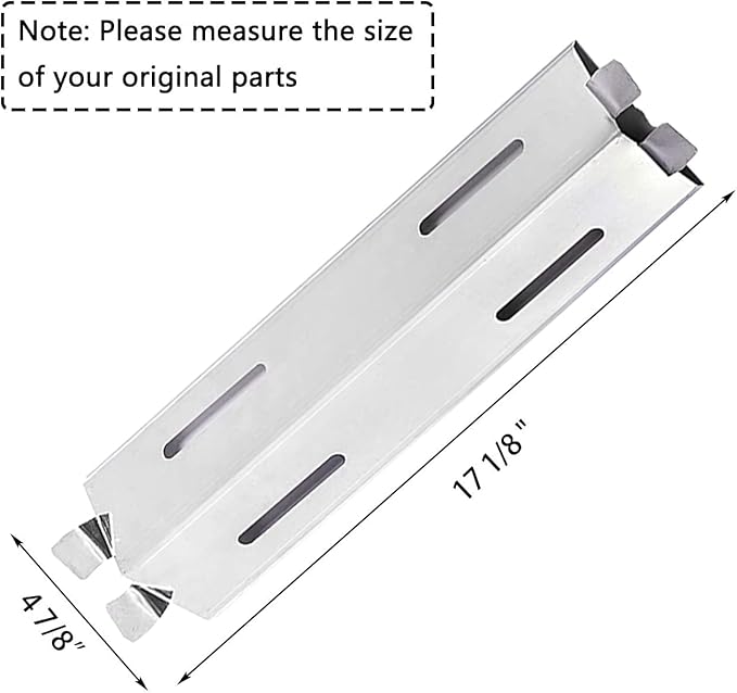 Hisencn Grill Replacement Parts for Members Mark GR2039201-MM-00, 17 inch Heat Plates, Grill Burners Replacement for Bakers and Chefs ST1017-012939 SAMS Club and Grill Chef BIG-8116, Uniflame (8 Pack)