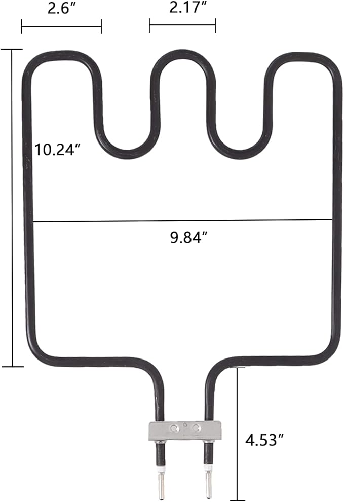 1500W Electric Smoker Heating Element Compatible with Master-built Smokers & Grills with Adjustable Thermostat Cord Controller, Replacement BBQ Part