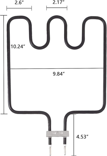 1500W Electric Smoker Heating Element Compatible with Master-built Smokers & Grills with Adjustable Thermostat Cord Controller, Replacement BBQ Part