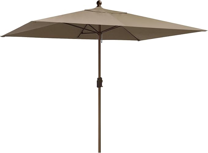 EliteShade USA 10-Year-Non-Fading 6.5x10Ft Rectangular Market Patio Umbrella, UPF 50+ UV Protection Performance Sun Umbrella, Heavy Duty Commercial Grade Outdoor Table Umbrella with Crank, Windproof Vented Top for Garden, Pool, Deck and Outdoor Playset...