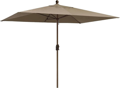 EliteShade USA 10-Year-Non-Fading 6.5x10Ft Rectangular Market Patio Umbrella, UPF 50+ UV Protection Performance Sun Umbrella, Heavy Duty Commercial Grade Outdoor Table Umbrella with Crank, Windproof Vented Top for Garden, Pool, Deck and Outdoor Playset...