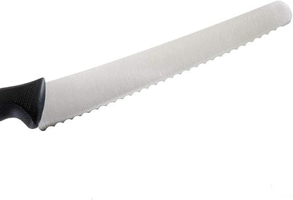Mercer Culinary M23211 Millennia Black Handle, 10-Inch Left Handed Wavy Edge Wide, Bread Knife