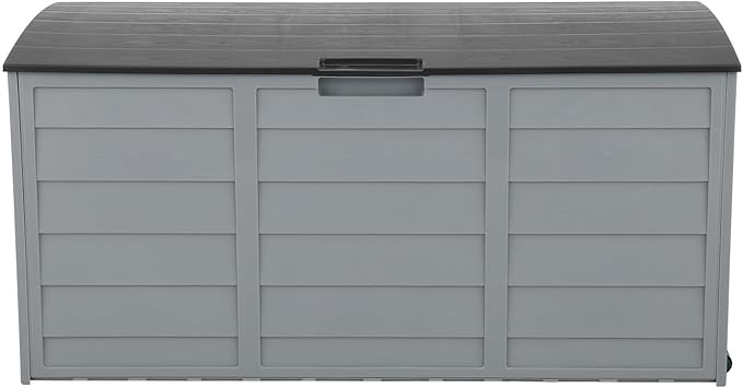 75gal 130lb gray plastic courtyard storage box