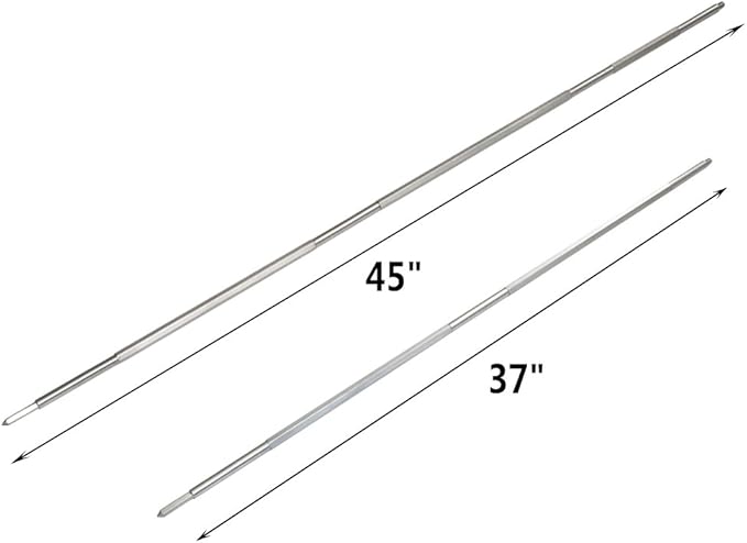 onlyfire 37-45'' x 1/2'' Universal Hexagon 304 Stainless Steel Grill Rotisserie Spit Rod