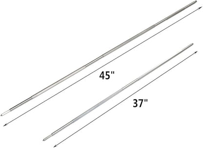 onlyfire 37-45'' x 1/2'' Universal Hexagon 304 Stainless Steel Grill Rotisserie Spit Rod