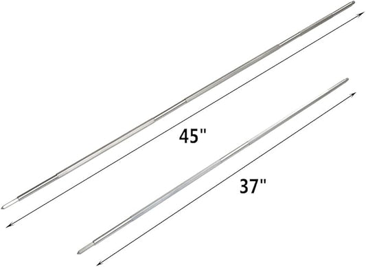 onlyfire 37-45'' x 1/2'' Universal Hexagon 304 Stainless Steel Grill Rotisserie Spit Rod