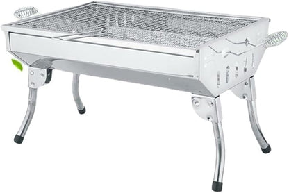 Portable Charcoal Grill for Camping BBQ, Outdoor Barbecue Grill with Foldable Stainless Steel Rack, Lightweight Camping Grill for Grilling,A-1